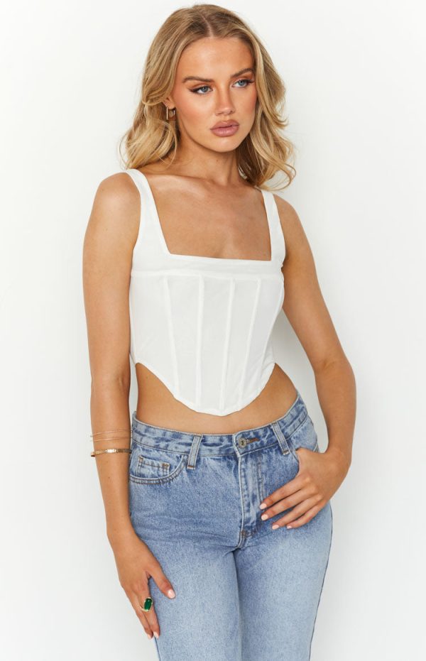 Felicity White Corset Top